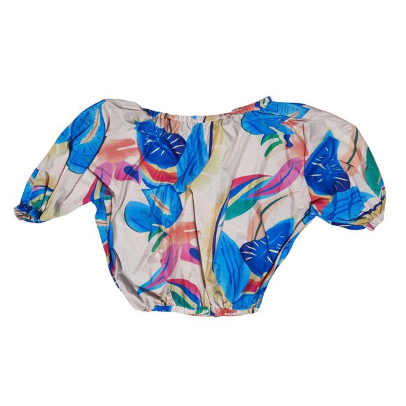 Plus Size 5X Floral Minimalist Tropical Summer Loose Fit Off Shoulder Top - Picture 1 of 2